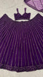 Load image into Gallery viewer, Purple Designer Net Lehenga Set with Sequins &amp; Dori Embroidery ClothsVilla
