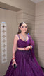 Load image into Gallery viewer, Purple Designer Net Lehenga Set with Sequins &amp; Dori Embroidery ClothsVilla