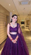 Load image into Gallery viewer, Purple Designer Net Lehenga Set with Sequins &amp; Dori Embroidery ClothsVilla