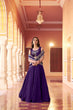 Load image into Gallery viewer, Purple Designer Silk Lehenga Set ClothsVilla