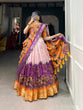 Load image into Gallery viewer, Purple Dola Silk Lehenga Choli with Kalamkari Print &amp; Weaving Border ClothsVilla