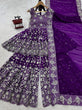 Load image into Gallery viewer, Purple Eid Special Elegant Sharara Set ClothsVilla