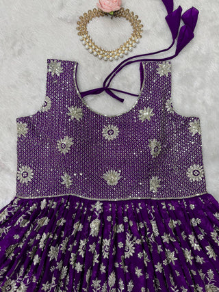 Purple Eid Special Elegant Sharara Set ClothsVilla