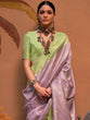 Load image into Gallery viewer, Purple Elegant Banarasi Silk Blend Saree with Unstitched Blouse ClothsVilla