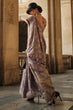 Load image into Gallery viewer, Purple Elegant Banarasi Silk Saree with Zari Weaving Blouse Pieces ClothsVilla