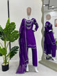 Load image into Gallery viewer, Purple Elegant Chinon Silk Ensemble – Timeless Grace &amp; Luxury ClothsVilla