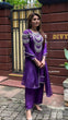 Load image into Gallery viewer, Purple Elegant Chinon Silk Ensemble – Timeless Grace &amp; Luxury ClothsVilla