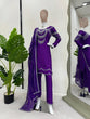 Load image into Gallery viewer, Purple Elegant Chinon Silk Ensemble – Timeless Grace &amp; Luxury ClothsVilla