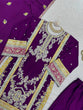 Load image into Gallery viewer, Purple Elegant Chinon Silk Plazo Set with Thread, Sequin &amp; Coding Dori Work ClothsVilla