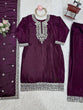 Load image into Gallery viewer, Purple Elegant Chinon Silk Sequin Embroidered Suit Set with Dupatta ClothsVilla
