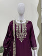 Load image into Gallery viewer, Purple Elegant Chinon Silk Sequin Embroidered Suit Set with Dupatta ClothsVilla