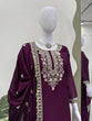 Load image into Gallery viewer, Purple Elegant Chinon Silk Sequin Embroidered Suit Set with Dupatta ClothsVilla