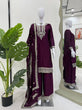 Load image into Gallery viewer, Purple Elegant Chinon Silk Sequin Embroidered Suit Set with Dupatta ClothsVilla