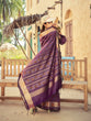 Load image into Gallery viewer, Purple Elegant Cotton Blend Saree Daily Wear ClothsVilla