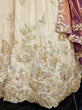 Load image into Gallery viewer, Purple Elegant Cream Viscose Semi-Stitched Lehenga Choli Set with Heavy Sequins &amp; Thread Embroidery Work ClothsVilla