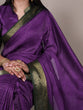 Load image into Gallery viewer, Purple Elegant Dola Chex Saree with Zari Weaving &amp; Matching Blouse Piece ClothsVilla