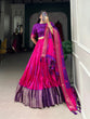 Load image into Gallery viewer, Purple Elegant Dola Silk Shibori Print Lehenga Set with Zari Weaving Border