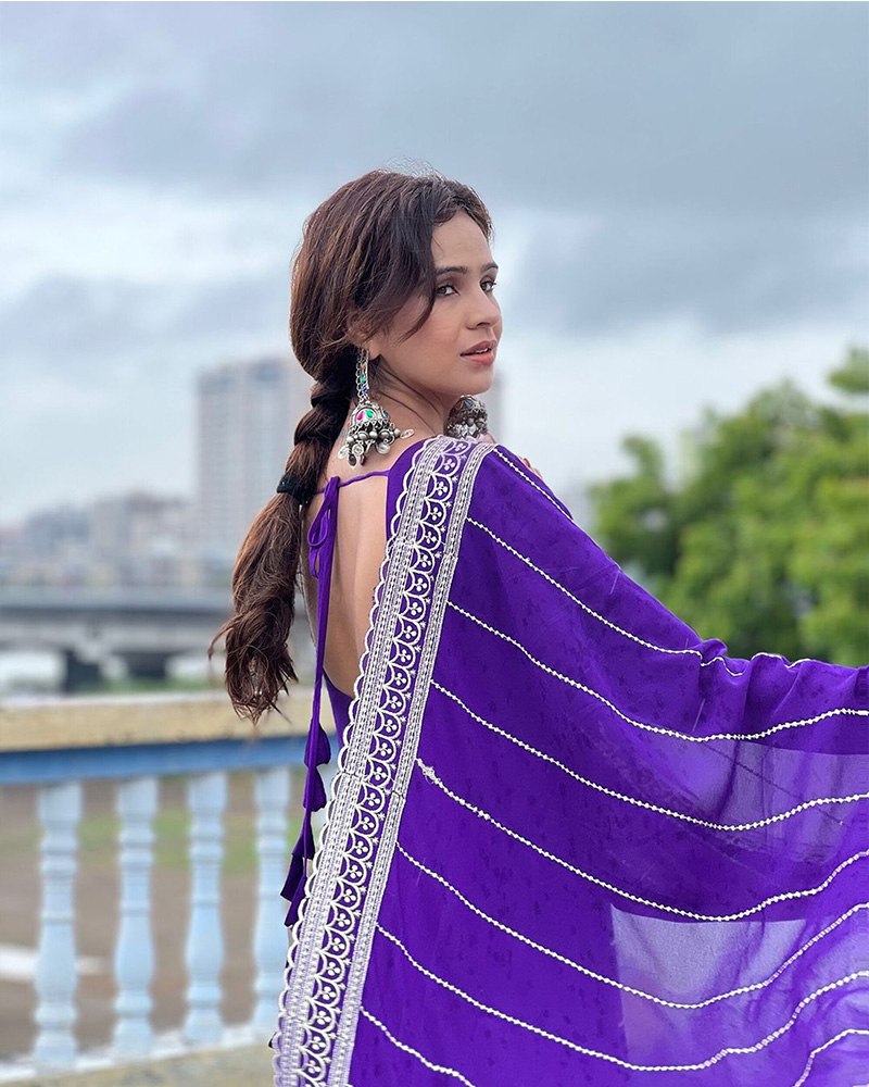 Purple Elegant Embroidered Anarkali Suit Clothsvilla