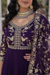 Load image into Gallery viewer, Purple Elegant Faux Blooming Embroidered Gown with Sequins &amp; Zari Work ClothsVilla