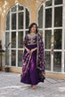 Load image into Gallery viewer, Purple Elegant Faux Blooming Embroidered Gown with Sequins &amp; Zari Work ClothsVilla