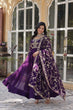 Load image into Gallery viewer, Purple Elegant Faux Blooming Embroidered Gown with Sequins &amp; Zari Work ClothsVilla