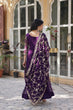 Load image into Gallery viewer, Purple Elegant Faux Blooming Embroidered Gown with Sequins &amp; Zari Work ClothsVilla