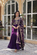 Load image into Gallery viewer, Purple Elegant Faux Blooming Embroidered Gown with Sequins &amp; Zari Work ClothsVilla