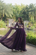Load image into Gallery viewer, Purple Elegant Faux Blooming Gown with Embroidered Sequins Work and Russian Silk Dupatta ClothsVilla
