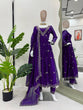 Load image into Gallery viewer, Purple Elegant Faux Georgette Gown Set with Dupatta ClothsVilla.com