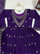 Load image into Gallery viewer, Purple Elegant Faux Georgette Gown Set with Dupatta ClothsVilla.com