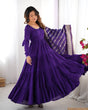 Load image into Gallery viewer, Purple Elegant Festive Pure Romansilk Chanderi Anarkali Suit with Banarasi Dupatta Clothsvilla