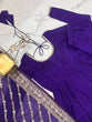 Load image into Gallery viewer, Purple Elegant Festive Pure Romansilk Chanderi Anarkali Suit with Banarasi Dupatta Clothsvilla