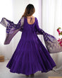 Load image into Gallery viewer, Purple Elegant Festive Pure Romansilk Chanderi Anarkali Suit with Banarasi Dupatta Clothsvilla