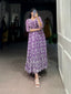 Purple Elegant Georgette Printed Frock – Stitched & Comfortable ClothsVilla