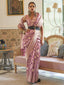 Purple Elegant Handloom Organza Woven Bollywood Saree with Unstitched Blouse Piece ClothsVilla
