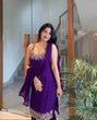 Load image into Gallery viewer, Purple Elegant Heavy Faux Georgette Handworked Top with Palazzo &amp; Dupatta Set ClothsVilla