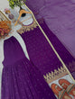 Load image into Gallery viewer, Purple Elegant Heavy Faux Georgette Handworked Top with Palazzo &amp; Dupatta Set ClothsVilla