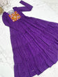 Load image into Gallery viewer, Purple Elegant Heavy Fox Georgette Laheriya Anarkali Gown with Gamthi Work ClothsVilla