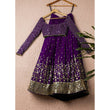 Load image into Gallery viewer, Purple Elegant Heavy Georgette Embroidered Lehenga Set with Sequins &amp; Moti Border Dupatta ClothsVilla