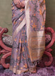 Load image into Gallery viewer, Purple Elegant Jamdani Modal Cotton Silk Saree – Timeless Weave with Intricate Motifs ClothsVilla