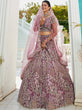 Load image into Gallery viewer, Purple Elegant Multi-Color Sequin Embroidered Net Lehenga Choli Dupatta ClothsVilla