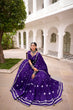 Load image into Gallery viewer, Purple Elegant Pure Chanderi Bandhej Print Lehenga Set with Blouse &amp; Dupatta – Stitched with Canvas and Lace Detailing ClothsVilla