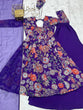 Load image into Gallery viewer, Purple Elegant Roman Silk Chanderi Kediya Kurta Set with Dupatta &amp; Palazzo ClothsVilla