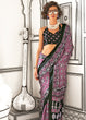 Load image into Gallery viewer, Purple Elegant Satin Crepe Saree – Luxurious &amp; Graceful Drape ClothsVilla