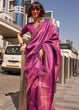 Load image into Gallery viewer, Purple Elegant Soft Banarasi Blended Silk Saree ClothsVilla