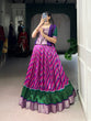 Load image into Gallery viewer, Purple Elegant Tasar Silk Lehenga with Leheriya Print &amp; Zari Work – Stitched Lehenga with Vichitra Silk Blouse ClothsVilla