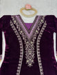 Load image into Gallery viewer, Purple Elegant Velvet Ensemble – Luxe Thread &amp; Sequin Work ClothsVilla