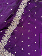 Load image into Gallery viewer, Purple Elegant Vichitra Silk Top &amp; Bottom Set with Sequins &amp; Thread Embroidery Work – Stitched Top, Plain Bottom, and Matching Dupatta ClothsVilla