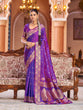 Load image into Gallery viewer, Purple Elegant Woven Assam Silk Saree with Unstitched Blouse Piece ClothsVilla