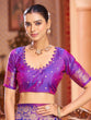 Load image into Gallery viewer, Purple Elegant Woven Assam Silk Saree with Unstitched Blouse Piece ClothsVilla